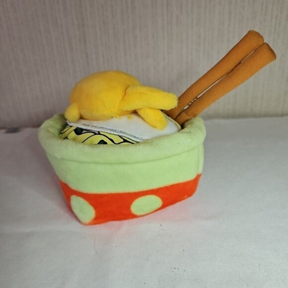Gudetama the Lazy Egg Lot Plush Figure Sanrio Noodle Bowl and XS T Shirt Gray - Picture 7 of 11